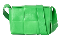 Mini Cassette Bag, Leather, Green, 836A, DB, 3*